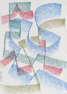 Daniela Paulus Linear Rot, Blau, Grün