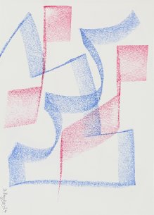 Daniela Paulus Linear Rot, Blau