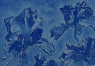 Siegfried Huber Schwertlilien in blau