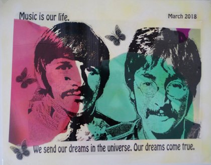 We send our dreams to the universe von Angelika Jelich
