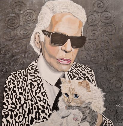 Karl Lagerfeld Cat lover von Erich Handlos