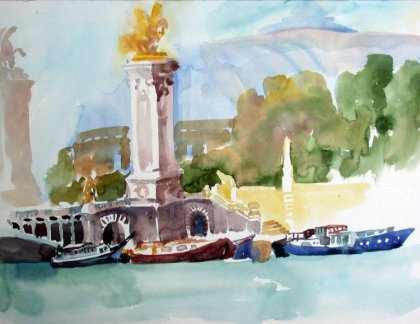Alexanderbrücke Paris von Ingrid Kamper