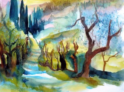 Olivenhain Mallorca von Ingrid Kamper