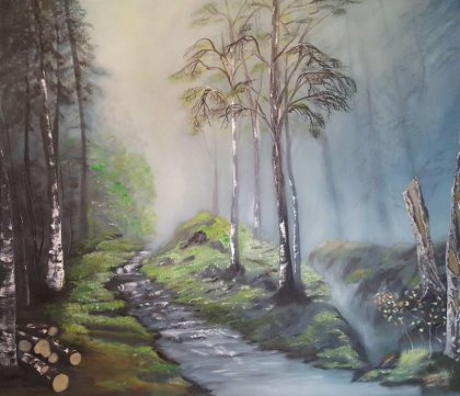 Wald im Nebel von Viola Willnargini